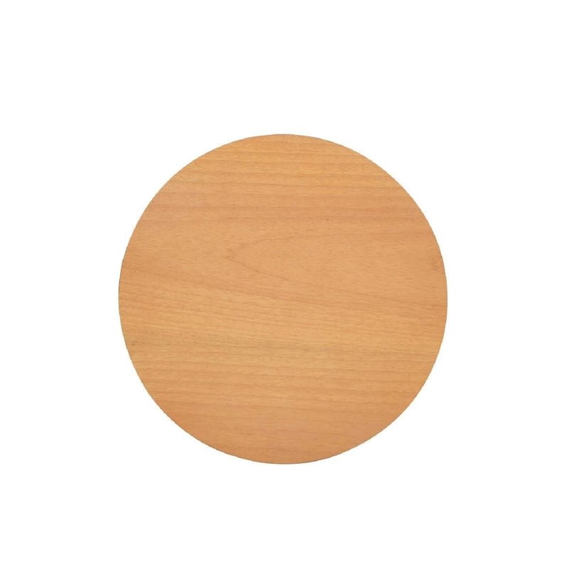 Table d'appoint de rangement ronde en rotin avec tiroir, chêne brun – Simple