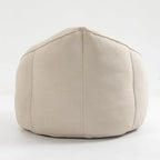 Fauteuil d'appoint en microfibre beige avec pouf – 1 place