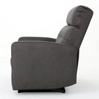 Causeuse inclinable à deux places en microfibre ardoise avec coussins moelleux – 2 personnes