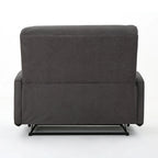 Causeuse inclinable à deux places en microfibre ardoise avec coussins moelleux – 2 personnes