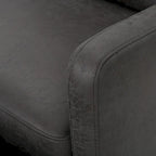 Causeuse inclinable à deux places en microfibre ardoise avec coussins moelleux – 2 personnes