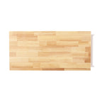 Desserte de cuisine roulante blanche avec plateau en bois d'hévéa, 3 étagères, placard et tiroir – Unité individuelle