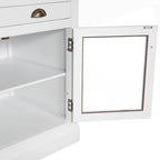 Bibliothèque moderne blanche avec lumière LED, 2 portes vitrées, 3 étagères et 1 tiroir – Individuelle