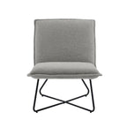 Fauteuil d'appoint Sherpa rayé noir / naturel / gris / blush / beige avec piètement en métal – 1 personne