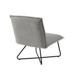Fauteuil d'appoint Sherpa rayé noir / naturel / gris / blush / beige avec piètement en métal – 1 personne