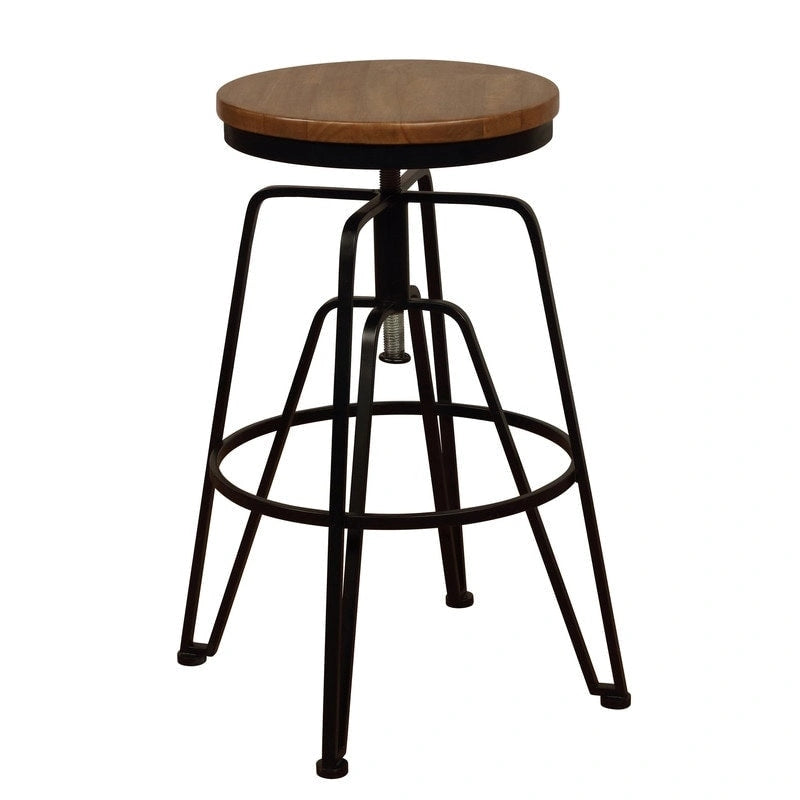 Tabouret de bar réglable en bois et métal – Laiton / Blanc / Noir / Argent mat / Or mat / Or / Argent – 1 place