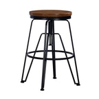 Tabouret de bar réglable en bois et métal – Laiton / Blanc / Noir / Argent mat / Or mat / Or / Argent – 1 place