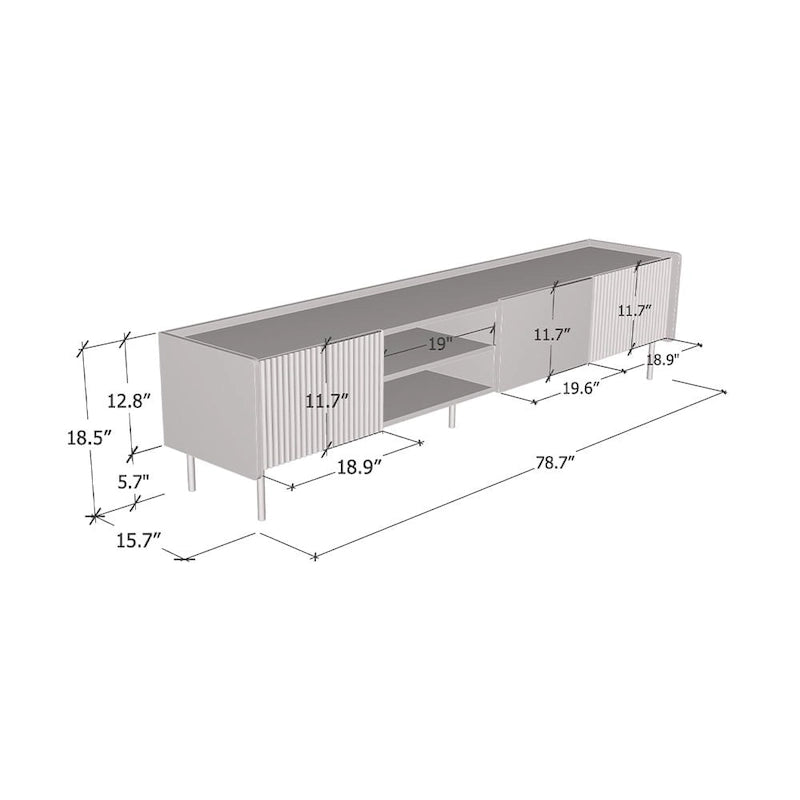 Meuble TV 3D mat Noyer et Noir – Convient aux téléviseurs jusqu'à 85 po
