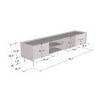 Meuble TV 3D mat Noyer et Noir – Convient aux téléviseurs jusqu'à 85 po