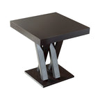 Table de pub carrée à hauteur de comptoir Cappuccino avec base en croisillons – 2 à 4 personnes