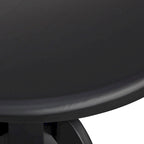 Table de salle à manger sur pied en hévéa massif noir mat/blanc et naturel – 2 à 4 personnes