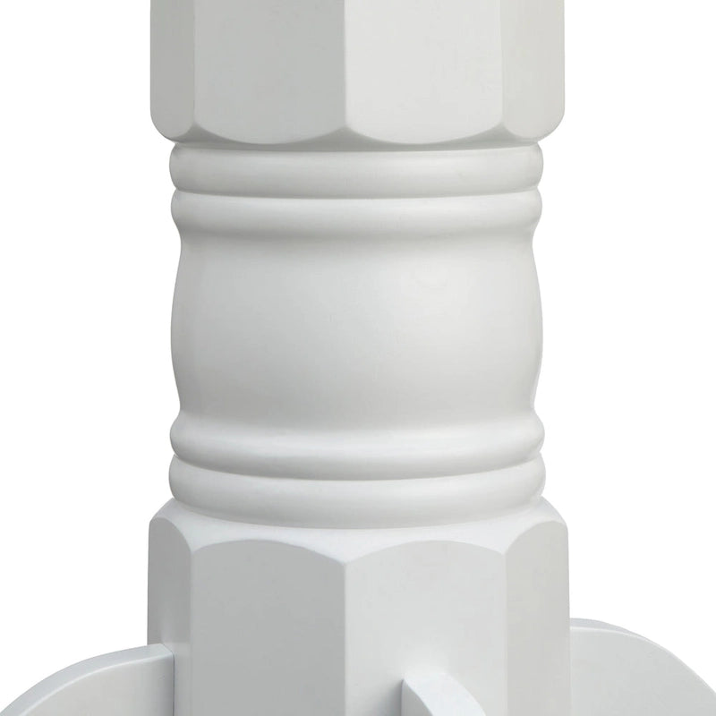 Table de salle à manger sur pied en hévéa massif noir mat/blanc et naturel – 2 à 4 personnes