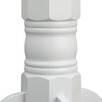 Table de salle à manger sur pied en hévéa massif noir mat/blanc et naturel – 2 à 4 personnes