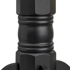 Table de salle à manger sur pied en hévéa massif noir mat/blanc et naturel – 2 à 4 personnes