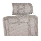 Chaise de bureau grise en maille respirante avec support lombaire réglable et appui-tête – 1 personne