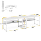 Bureau double pour ordinateur avec étagère 200 cm marron / noir / blanc – 2 personnes