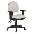 Fauteuil de bureau ergonomique en tissu Neige / Noir / Bleu / Chamois / Sauge / Stratus / Java / Rouge à lèvres avec support lombaire et accoudoirs réglables – 1 place