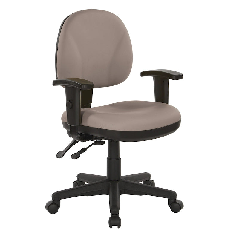 Fauteuil de bureau ergonomique en tissu Neige / Noir / Bleu / Chamois / Sauge / Stratus / Java / Rouge à lèvres avec support lombaire et accoudoirs réglables – 1 place