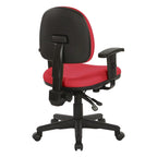 Fauteuil de bureau ergonomique en tissu Neige / Noir / Bleu / Chamois / Sauge / Stratus / Java / Rouge à lèvres avec support lombaire et accoudoirs réglables – 1 place