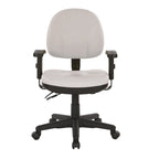 Fauteuil de bureau ergonomique en tissu Neige / Noir / Bleu / Chamois / Sauge / Stratus / Java / Rouge à lèvres avec support lombaire et accoudoirs réglables – 1 place