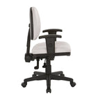 Fauteuil de bureau ergonomique en tissu Neige / Noir / Bleu / Chamois / Sauge / Stratus / Java / Rouge à lèvres avec support lombaire et accoudoirs réglables – 1 place