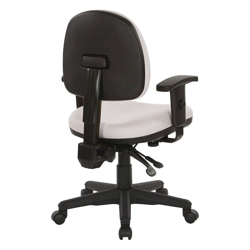 Fauteuil de bureau ergonomique en tissu Neige / Noir / Bleu / Chamois / Sauge / Stratus / Java / Rouge à lèvres avec support lombaire et accoudoirs réglables – 1 place