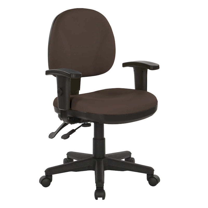 Fauteuil de bureau ergonomique en tissu Neige / Noir / Bleu / Chamois / Sauge / Stratus / Java / Rouge à lèvres avec support lombaire et accoudoirs réglables – 1 place