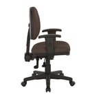 Fauteuil de bureau ergonomique en tissu Neige / Noir / Bleu / Chamois / Sauge / Stratus / Java / Rouge à lèvres avec support lombaire et accoudoirs réglables – 1 place