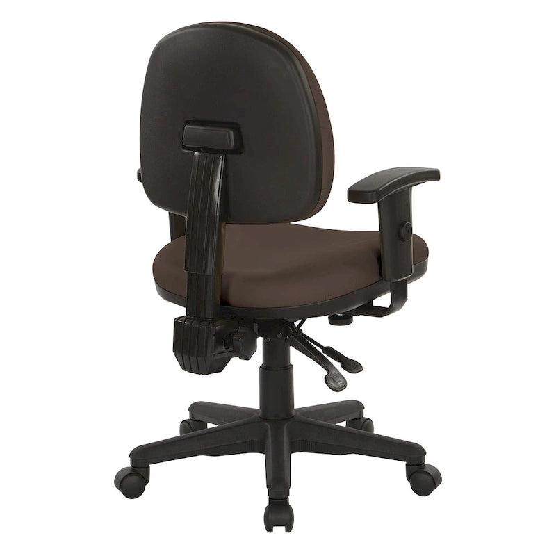 Fauteuil de bureau ergonomique en tissu Neige / Noir / Bleu / Chamois / Sauge / Stratus / Java / Rouge à lèvres avec support lombaire et accoudoirs réglables – 1 place