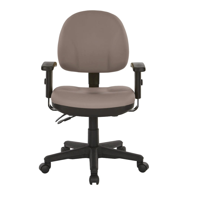 Fauteuil de bureau ergonomique en tissu Neige / Noir / Bleu / Chamois / Sauge / Stratus / Java / Rouge à lèvres avec support lombaire et accoudoirs réglables – 1 place