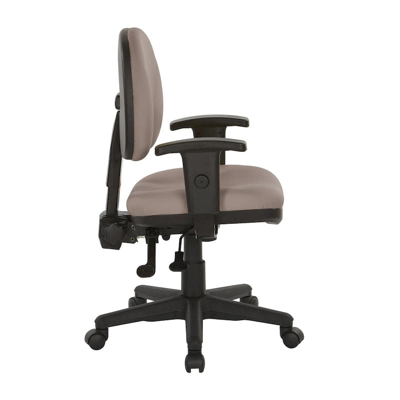 Fauteuil de bureau ergonomique en tissu Neige / Noir / Bleu / Chamois / Sauge / Stratus / Java / Rouge à lèvres avec support lombaire et accoudoirs réglables – 1 place