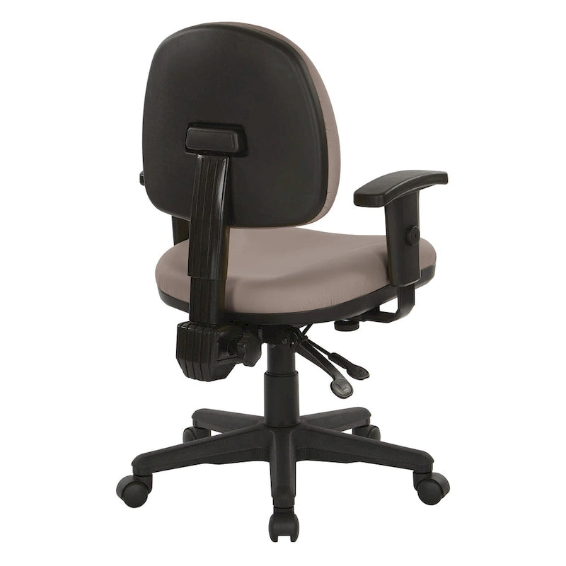 Fauteuil de bureau ergonomique en tissu Neige / Noir / Bleu / Chamois / Sauge / Stratus / Java / Rouge à lèvres avec support lombaire et accoudoirs réglables – 1 place