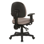 Fauteuil de bureau ergonomique en tissu Neige / Noir / Bleu / Chamois / Sauge / Stratus / Java / Rouge à lèvres avec support lombaire et accoudoirs réglables – 1 place