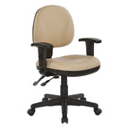 Fauteuil de bureau ergonomique en tissu Neige / Noir / Bleu / Chamois / Sauge / Stratus / Java / Rouge à lèvres avec support lombaire et accoudoirs réglables – 1 place
