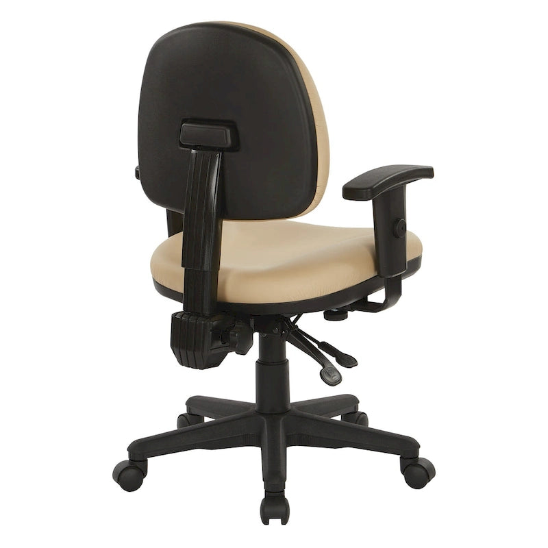 Fauteuil de bureau ergonomique en tissu Neige / Noir / Bleu / Chamois / Sauge / Stratus / Java / Rouge à lèvres avec support lombaire et accoudoirs réglables – 1 place