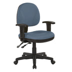 Fauteuil de bureau ergonomique en tissu Neige / Noir / Bleu / Chamois / Sauge / Stratus / Java / Rouge à lèvres avec support lombaire et accoudoirs réglables – 1 place