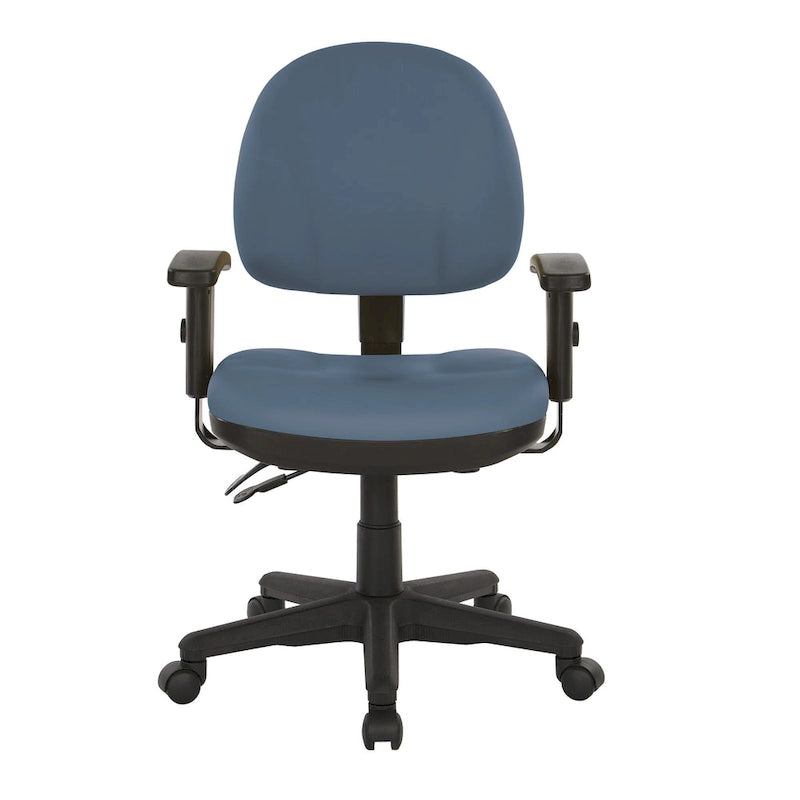 Fauteuil de bureau ergonomique en tissu Neige / Noir / Bleu / Chamois / Sauge / Stratus / Java / Rouge à lèvres avec support lombaire et accoudoirs réglables – 1 place