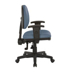 Fauteuil de bureau ergonomique en tissu Neige / Noir / Bleu / Chamois / Sauge / Stratus / Java / Rouge à lèvres avec support lombaire et accoudoirs réglables – 1 place