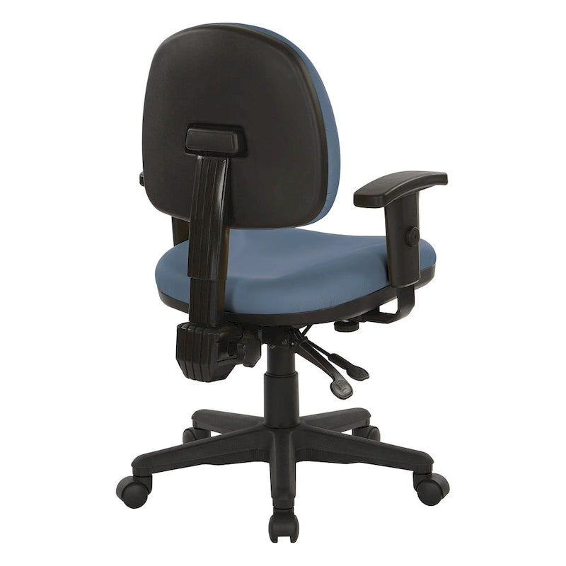 Fauteuil de bureau ergonomique en tissu Neige / Noir / Bleu / Chamois / Sauge / Stratus / Java / Rouge à lèvres avec support lombaire et accoudoirs réglables – 1 place