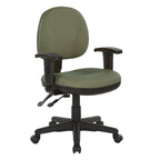 Fauteuil de bureau ergonomique en tissu Neige / Noir / Bleu / Chamois / Sauge / Stratus / Java / Rouge à lèvres avec support lombaire et accoudoirs réglables – 1 place