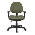 Fauteuil de bureau ergonomique en tissu Neige / Noir / Bleu / Chamois / Sauge / Stratus / Java / Rouge à lèvres avec support lombaire et accoudoirs réglables – 1 place