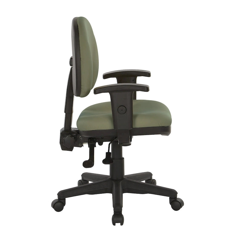 Fauteuil de bureau ergonomique en tissu Neige / Noir / Bleu / Chamois / Sauge / Stratus / Java / Rouge à lèvres avec support lombaire et accoudoirs réglables – 1 place