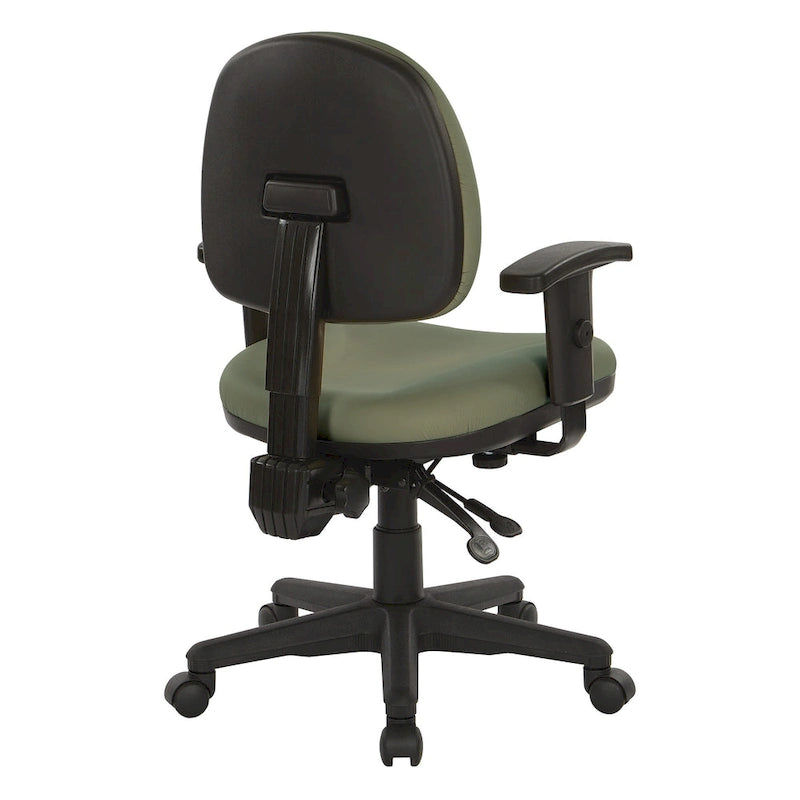Fauteuil de bureau ergonomique en tissu Neige / Noir / Bleu / Chamois / Sauge / Stratus / Java / Rouge à lèvres avec support lombaire et accoudoirs réglables – 1 place