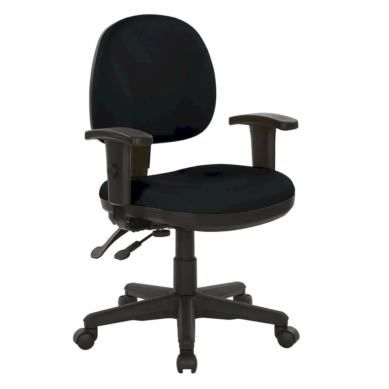 Fauteuil de bureau ergonomique en tissu Neige / Noir / Bleu / Chamois / Sauge / Stratus / Java / Rouge à lèvres avec support lombaire et accoudoirs réglables – 1 place