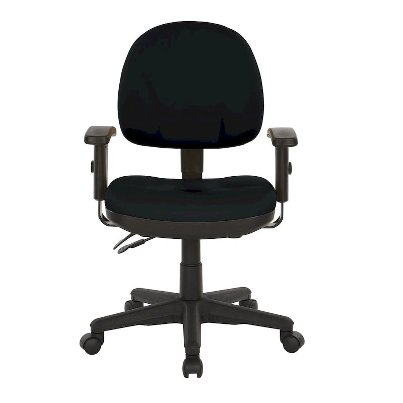Fauteuil de bureau ergonomique en tissu Neige / Noir / Bleu / Chamois / Sauge / Stratus / Java / Rouge à lèvres avec support lombaire et accoudoirs réglables – 1 place