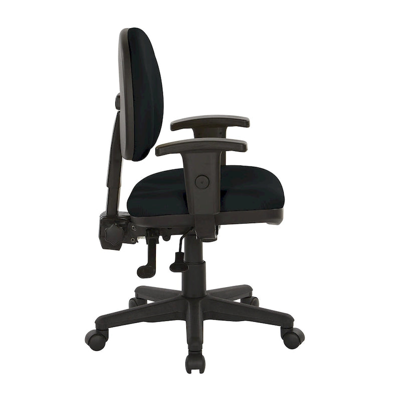 Fauteuil de bureau ergonomique en tissu Neige / Noir / Bleu / Chamois / Sauge / Stratus / Java / Rouge à lèvres avec support lombaire et accoudoirs réglables – 1 place