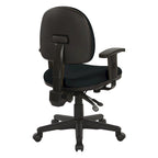 Fauteuil de bureau ergonomique en tissu Neige / Noir / Bleu / Chamois / Sauge / Stratus / Java / Rouge à lèvres avec support lombaire et accoudoirs réglables – 1 place