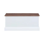 Banc de rangement blanc et cappuccino avec 3 tiroirs et 3 paniers – 1 place