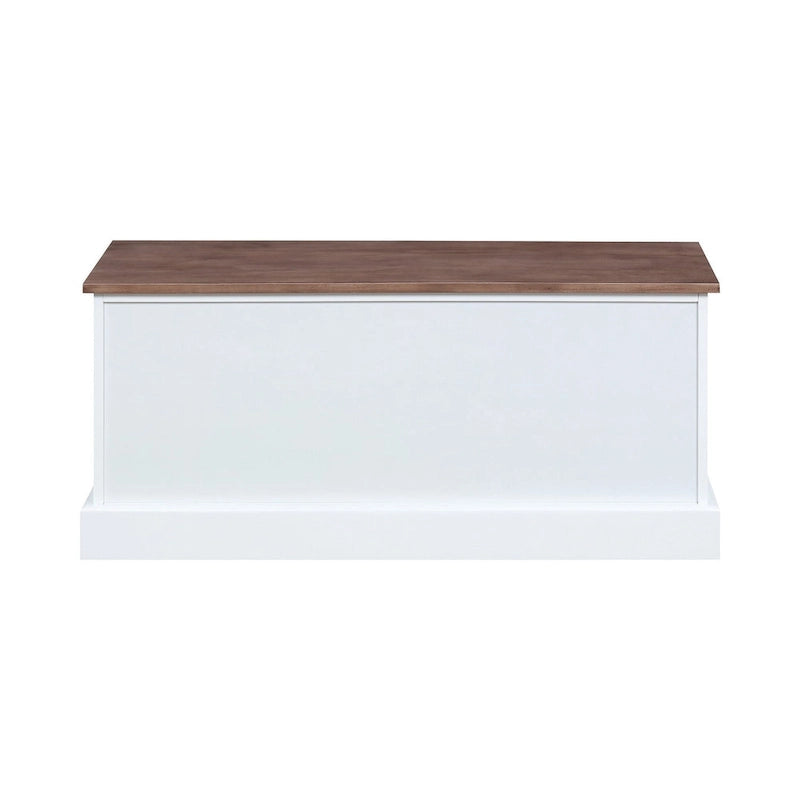 Banc de rangement blanc et cappuccino avec 3 tiroirs et 3 paniers – 1 place