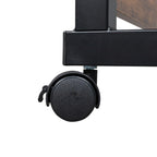 Table d'appoint roulante rétro en aggloméré et acier, réglable en hauteur, avec déflecteur – Simple